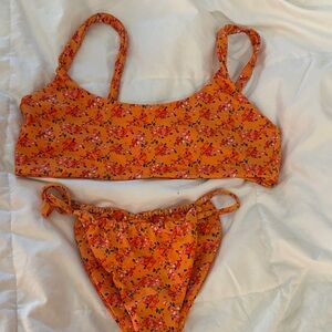 Skatie Orange Floral Bikini